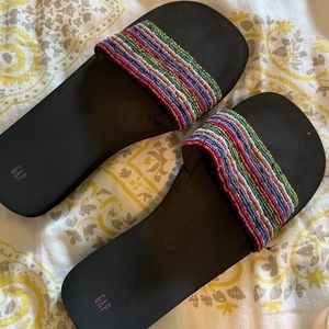 GAP beaded slip on sandals